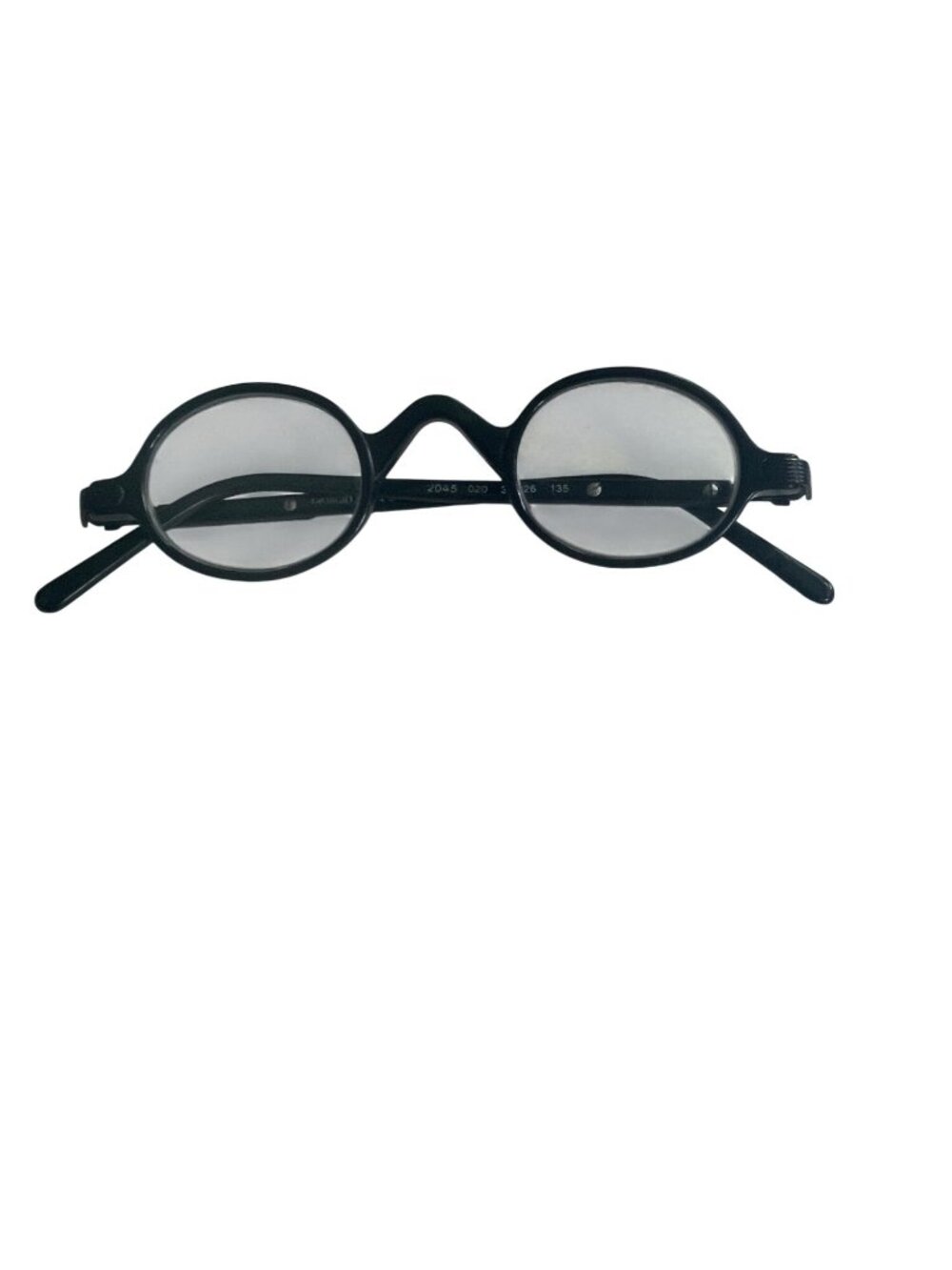 Vintage Giorgio Armani 2045 020 Round Eyeglasses Black 38mm - Made In Italy - Ci